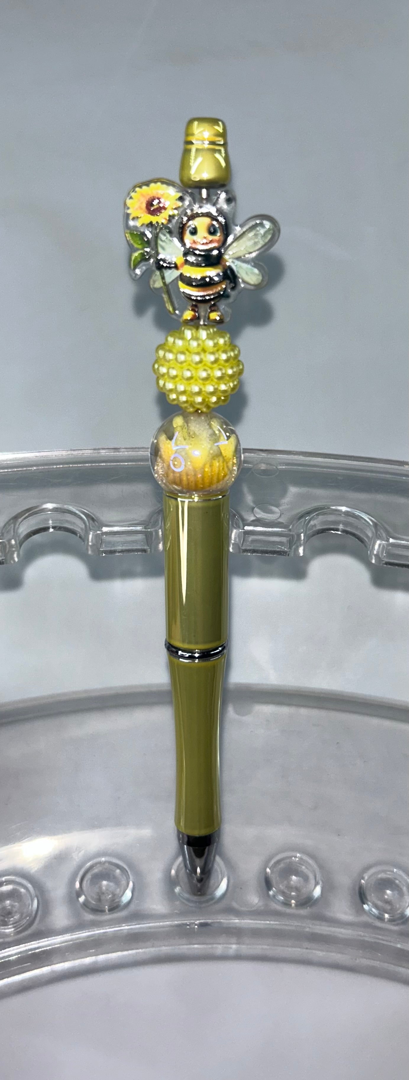 Bee Acrylic Shiny Yellow Pen