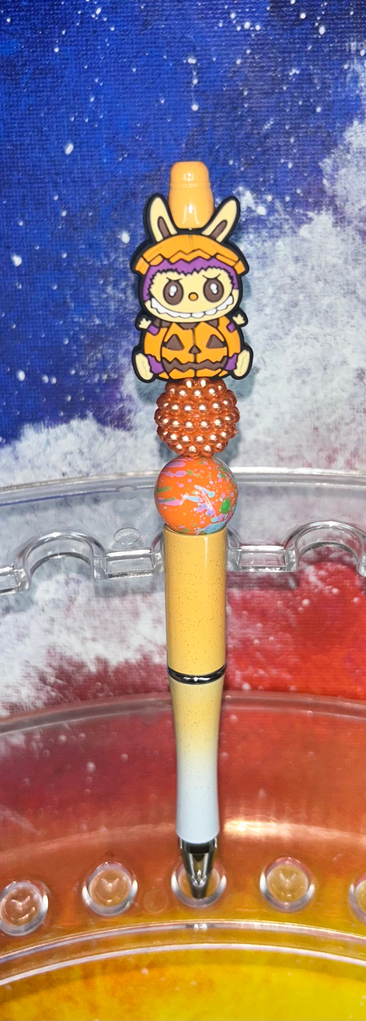 Labubu Halloween Pumpkin Orange Ombre' Pen