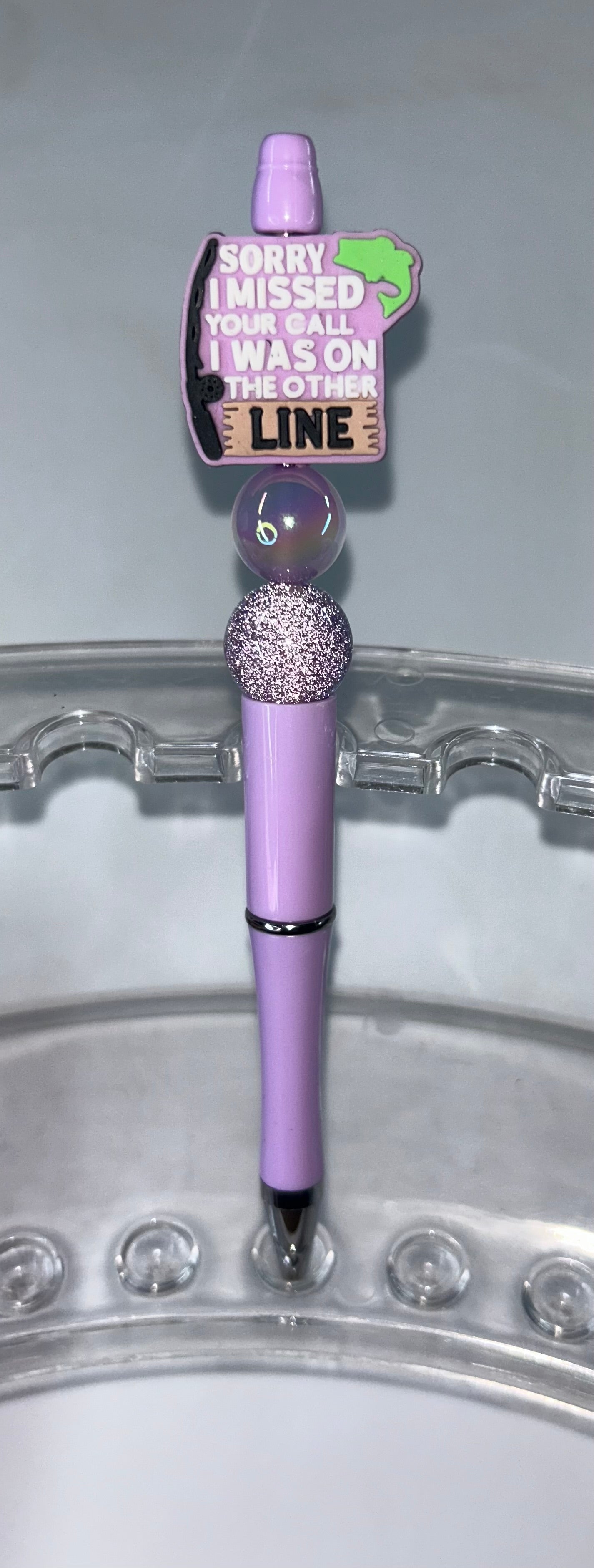 Sorry I Missed Your Call I Was On The Other Line Purple Pen