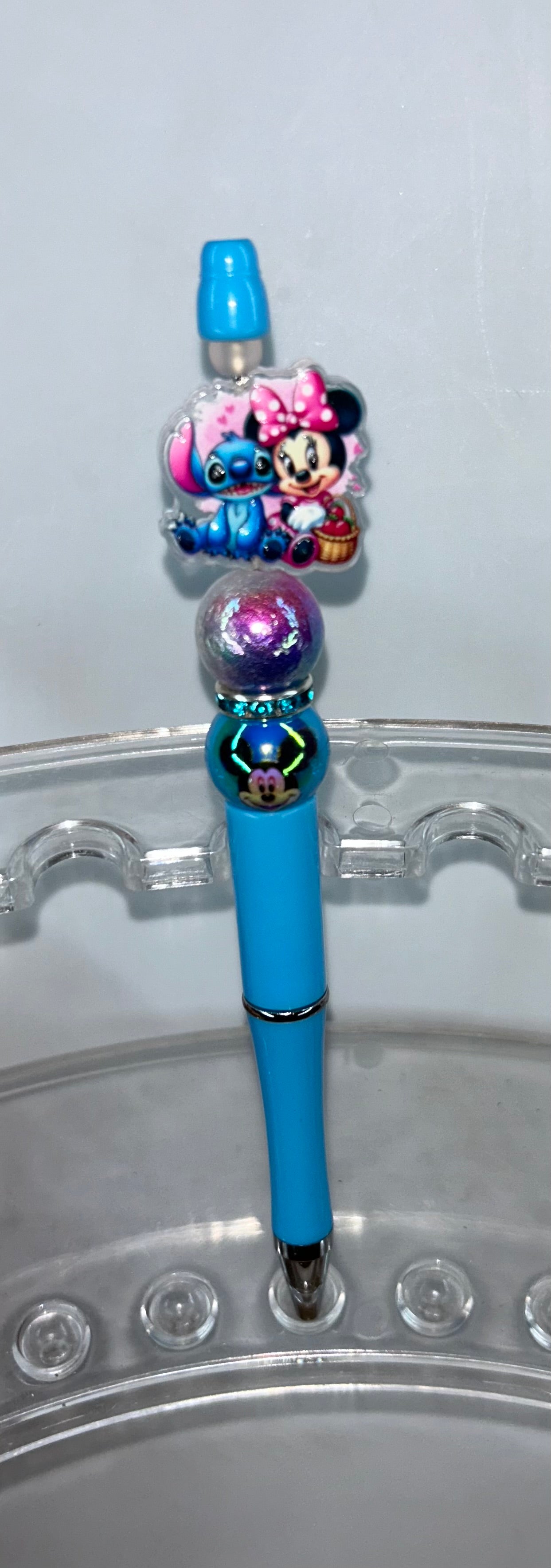 Minnie And Stitch Blue Pen