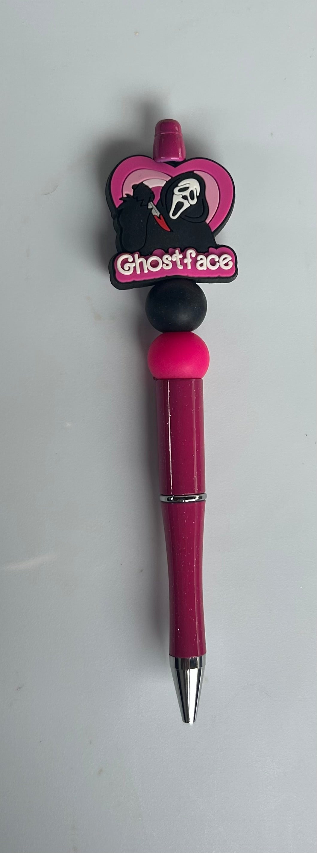 Ghostface Heart Pink Pen