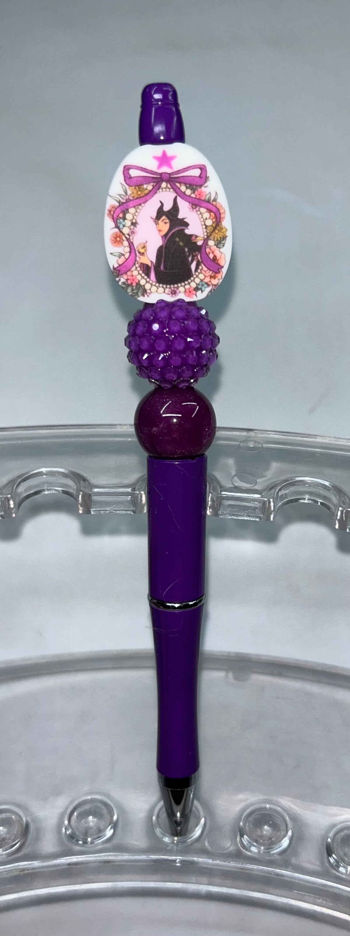 Maleficent Round Purple Pen