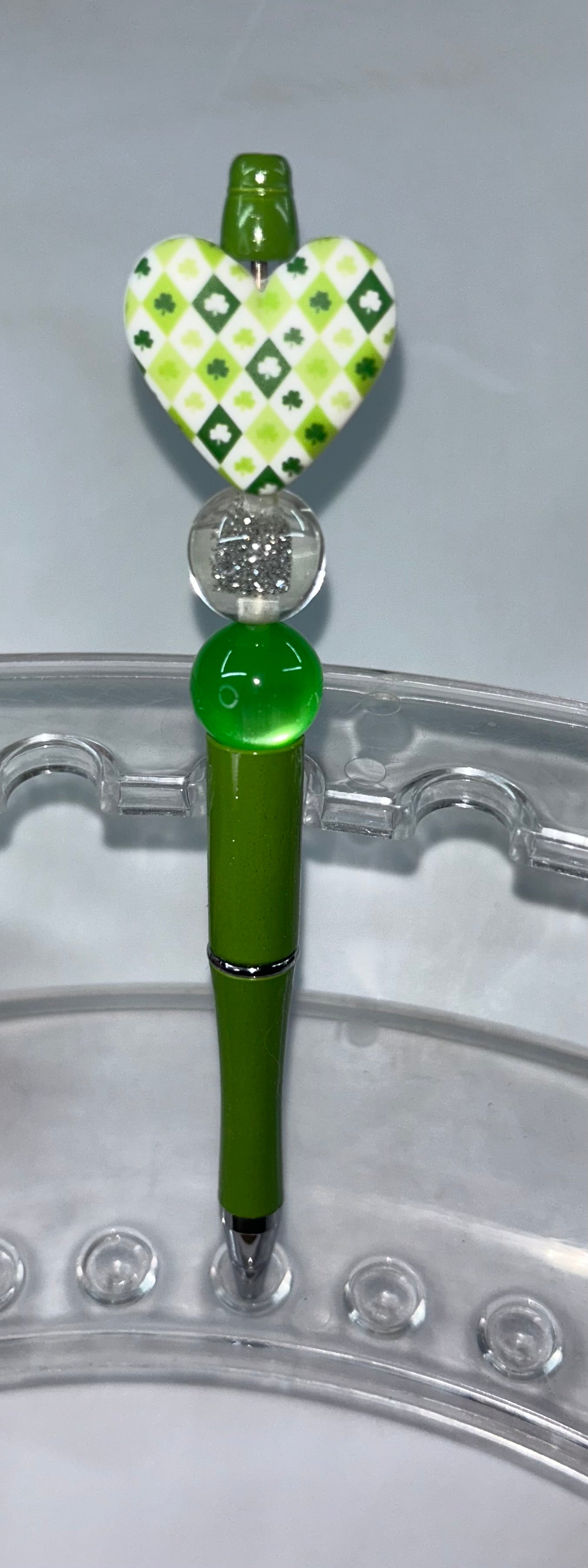 Clover Heart Green Pen