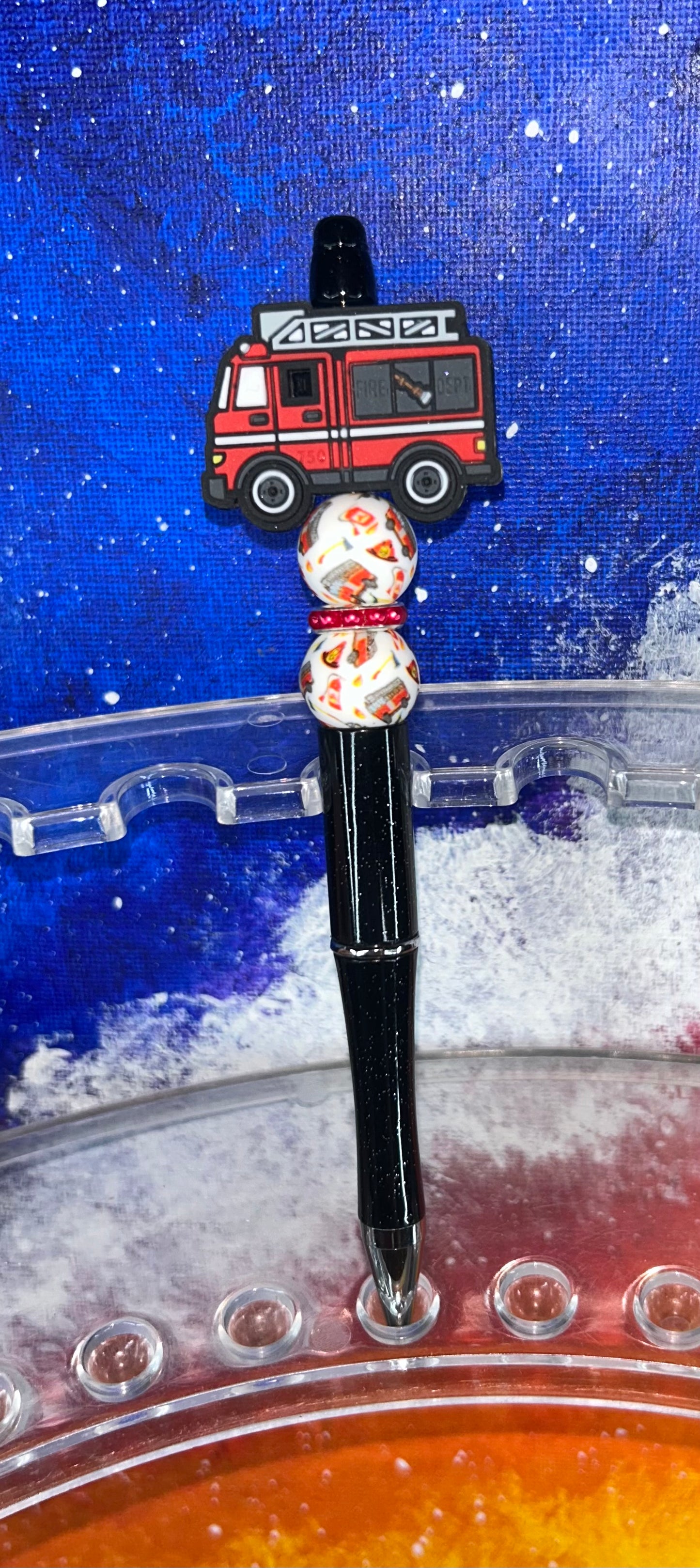Fire Truck Black Pen