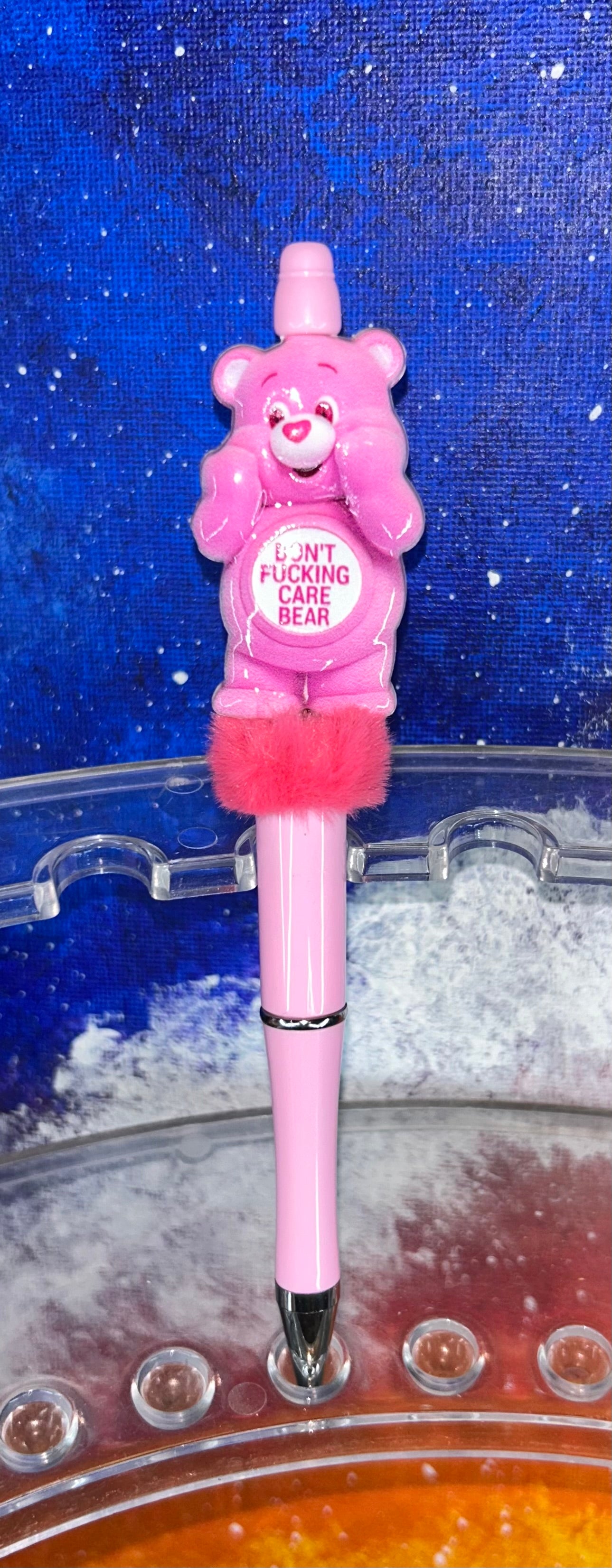 Don't F!@King Care Bear Pink Pen