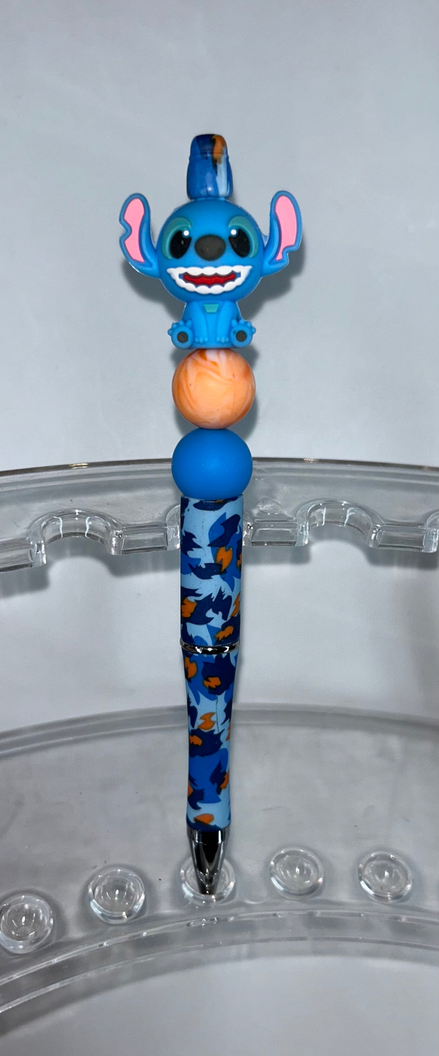 Stitch Blue Cow Print Pen
