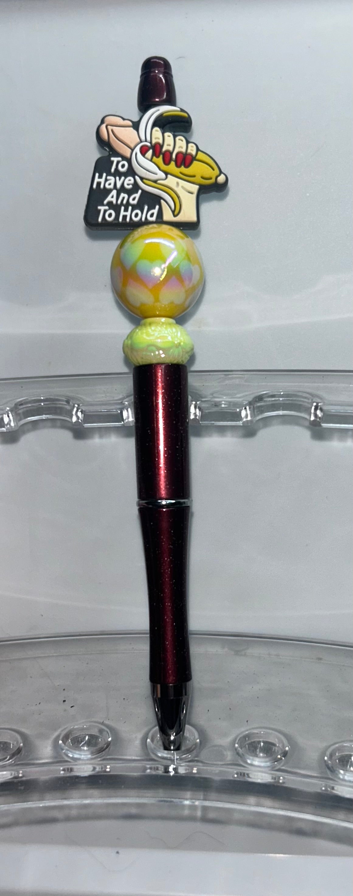 To Have And To Hold Burgandy Pen