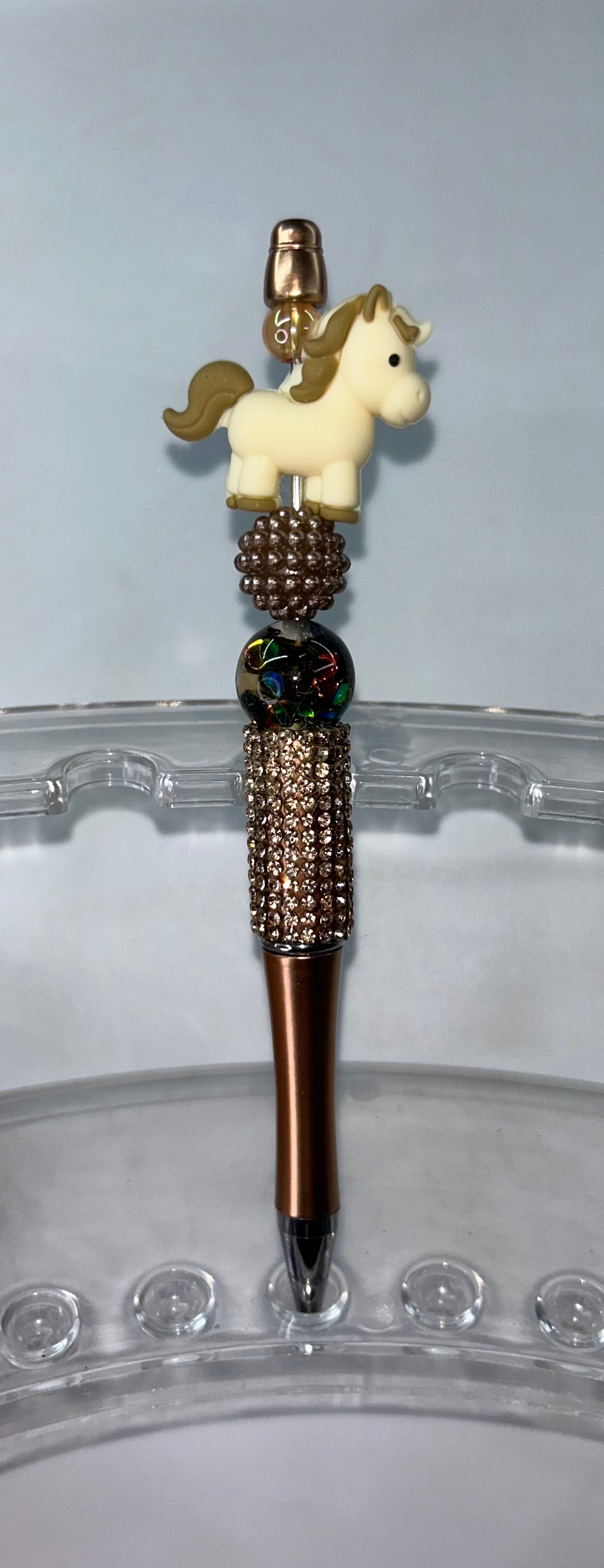 Horse Bling Brown Pen