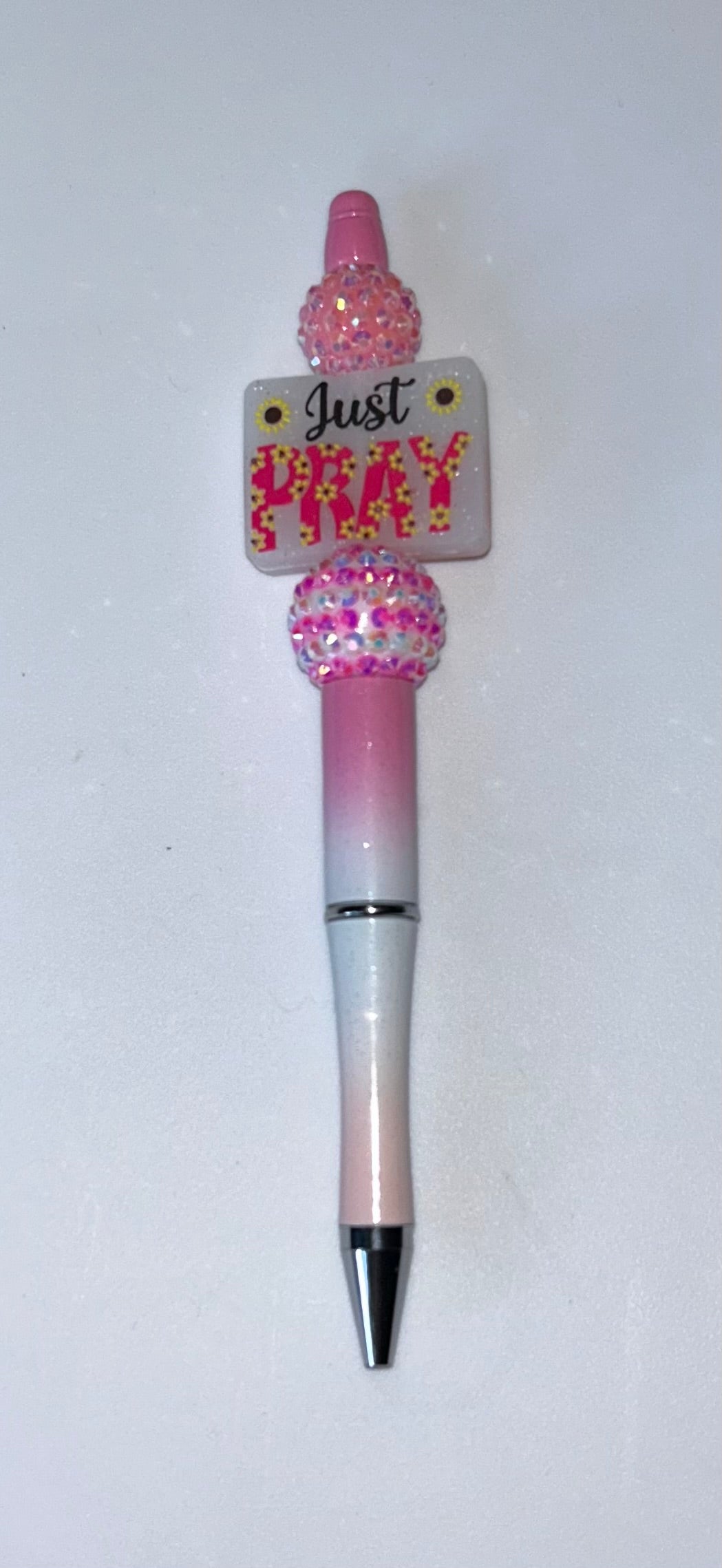 Pray Pink and White Pen