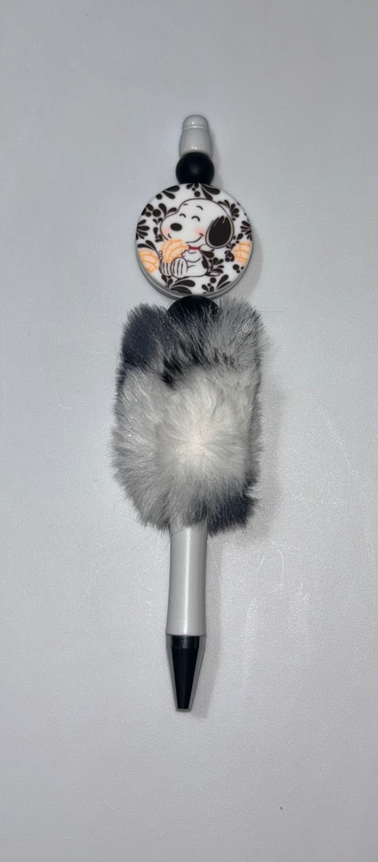 Snoopy Black/White PomPom Pen