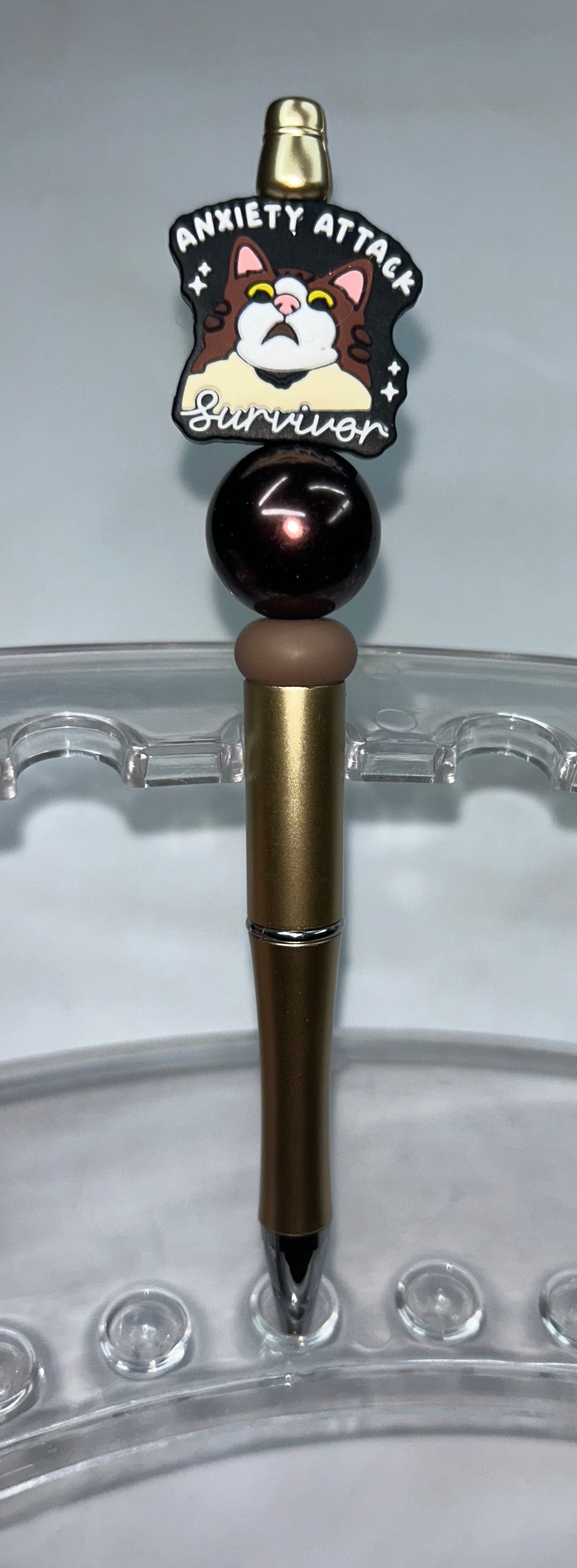 Anxiety Attack Survivor Gold Pen