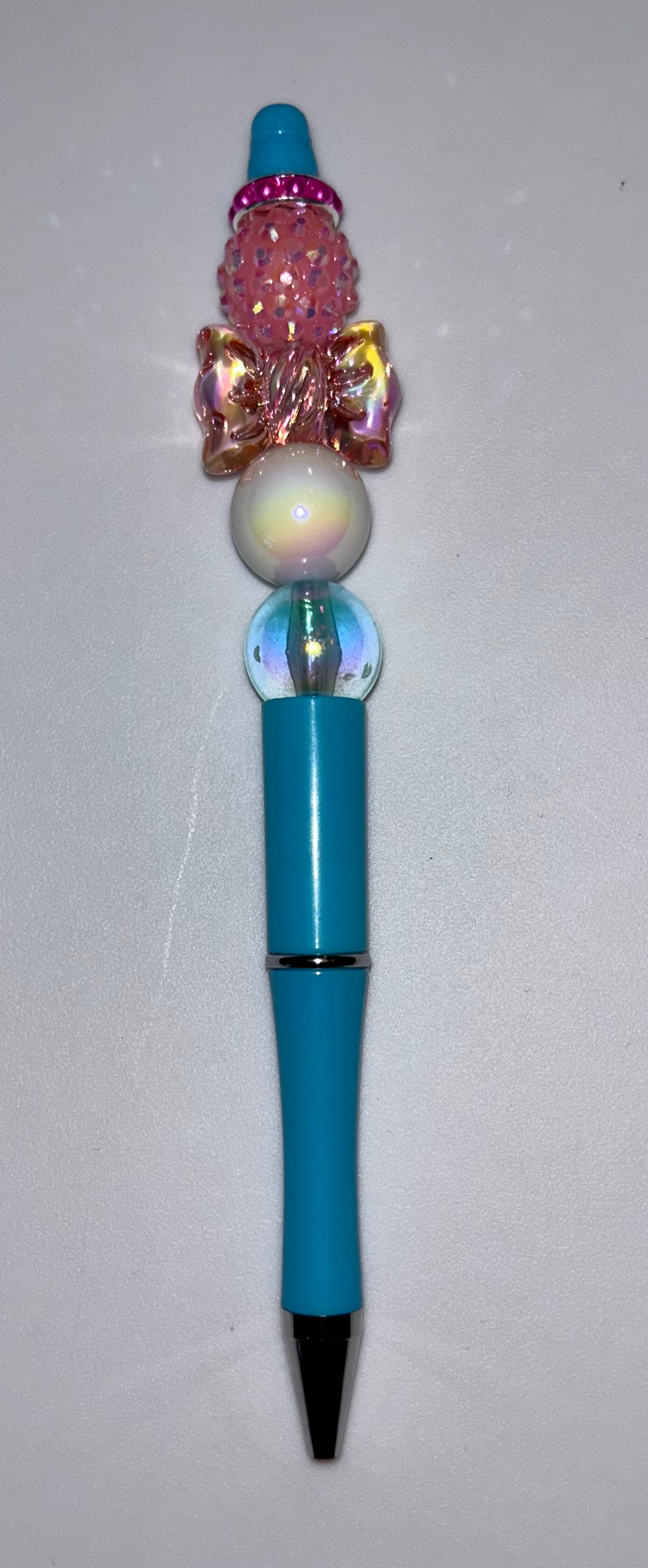 Pink Heart Blue Pen