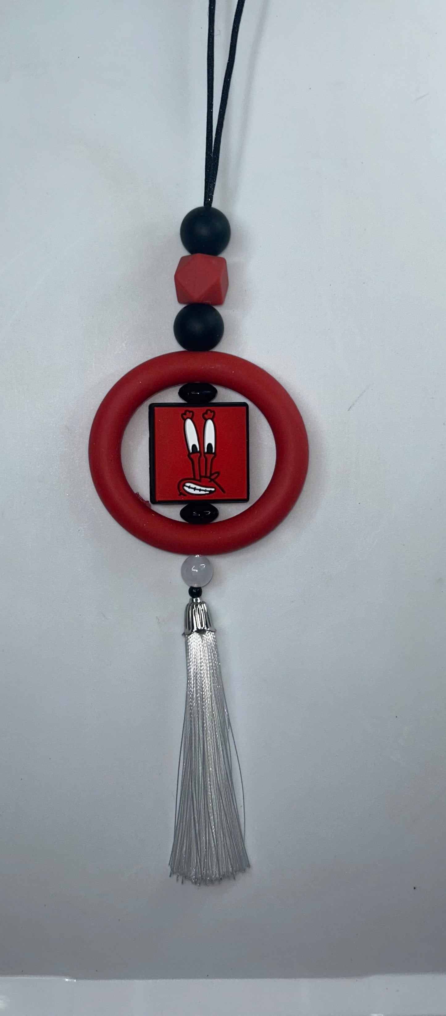 Crabs Square Red Car Charm