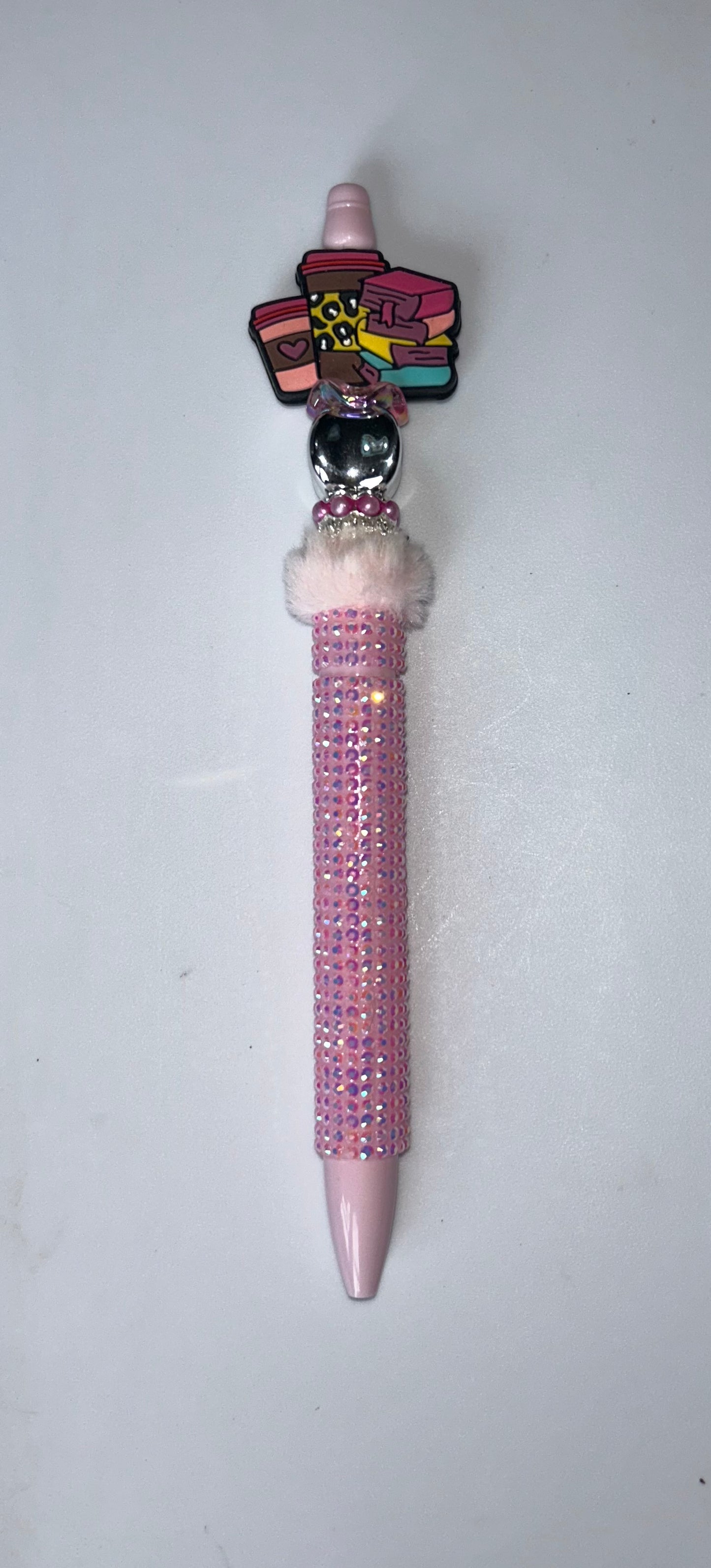 Coffee Books Pink Bling Pen