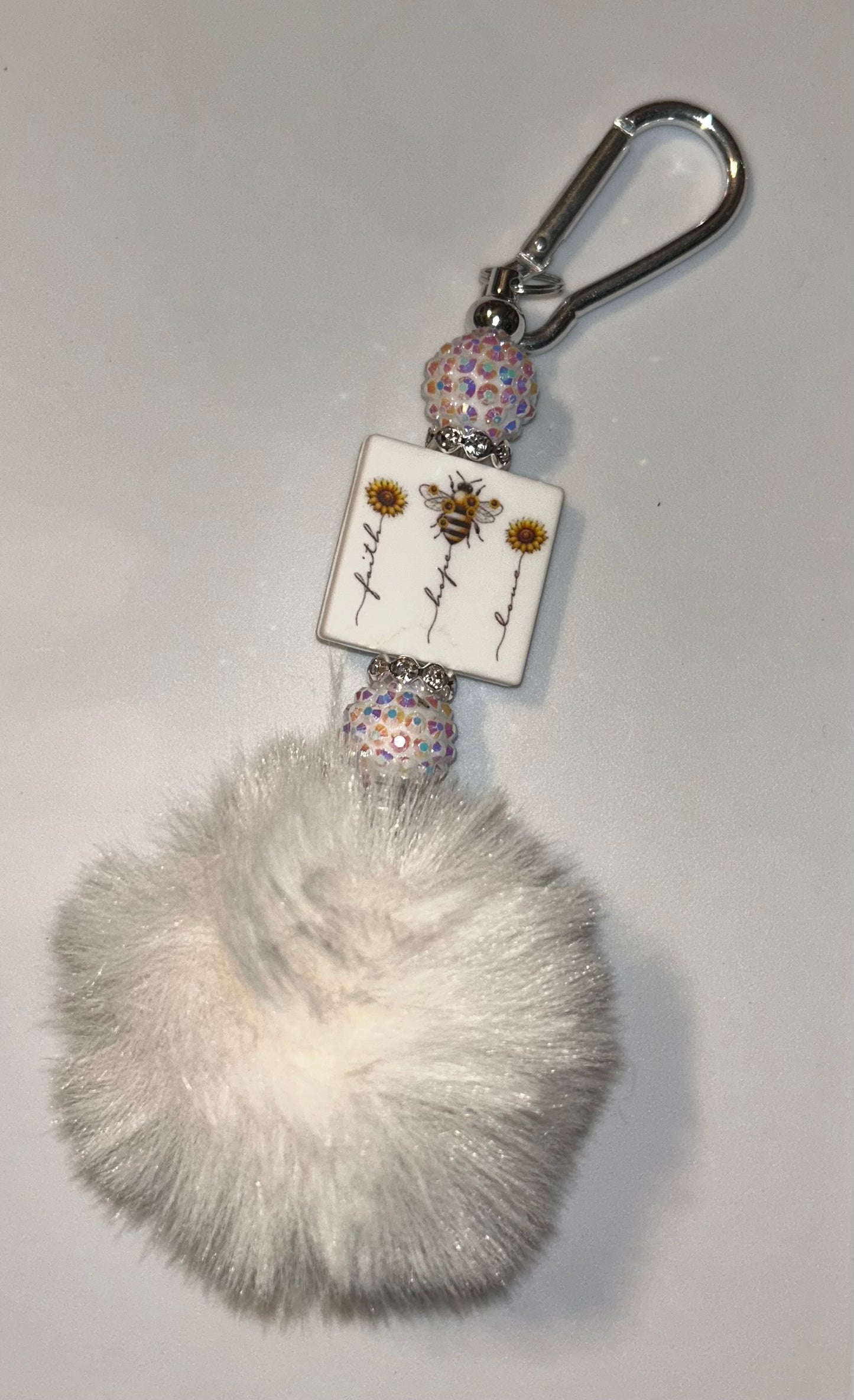Faith Sunflower Keychain