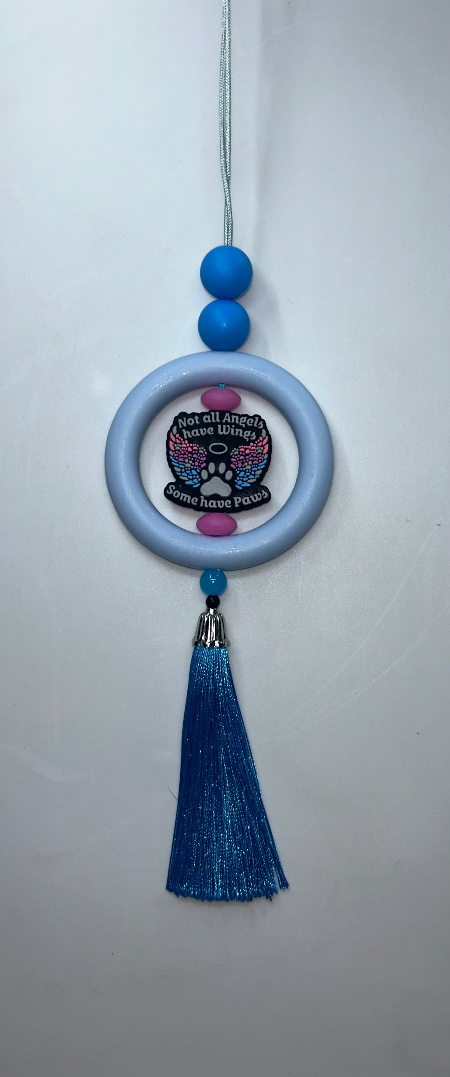 Not All Angels Have Wings Some Have Paws Blue Car Charm