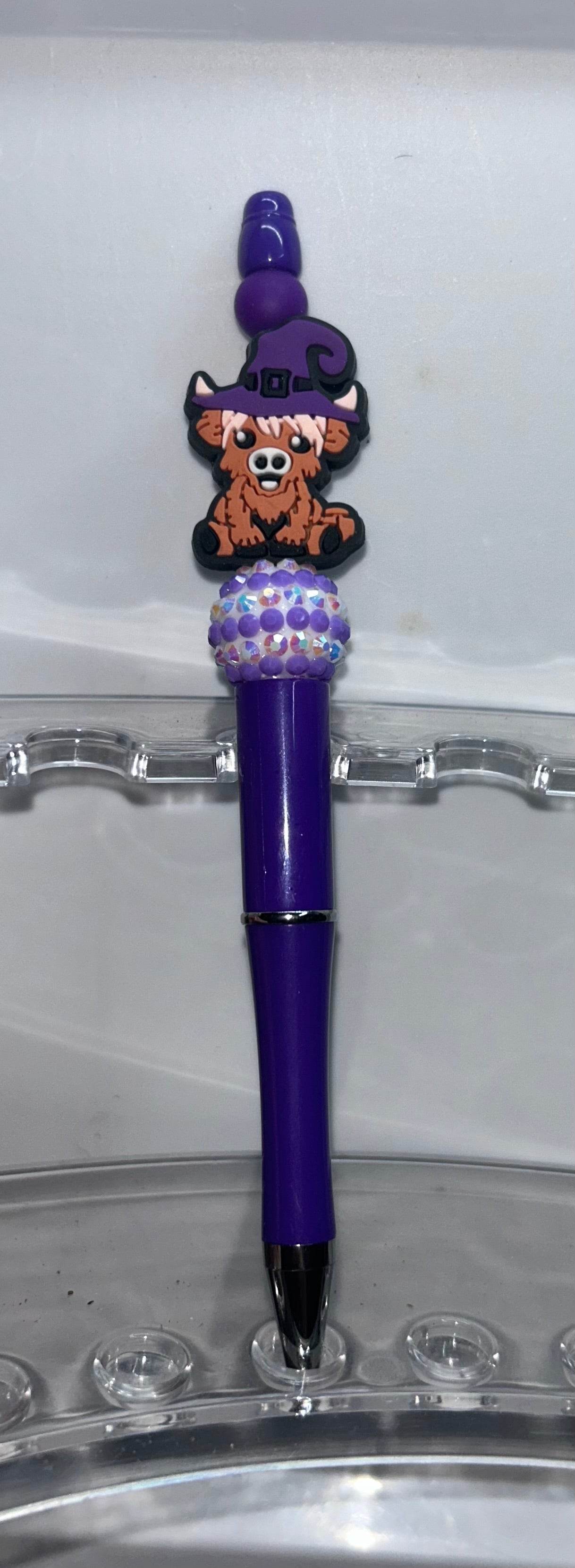 Highland Cow Witches Hat Purple Pen