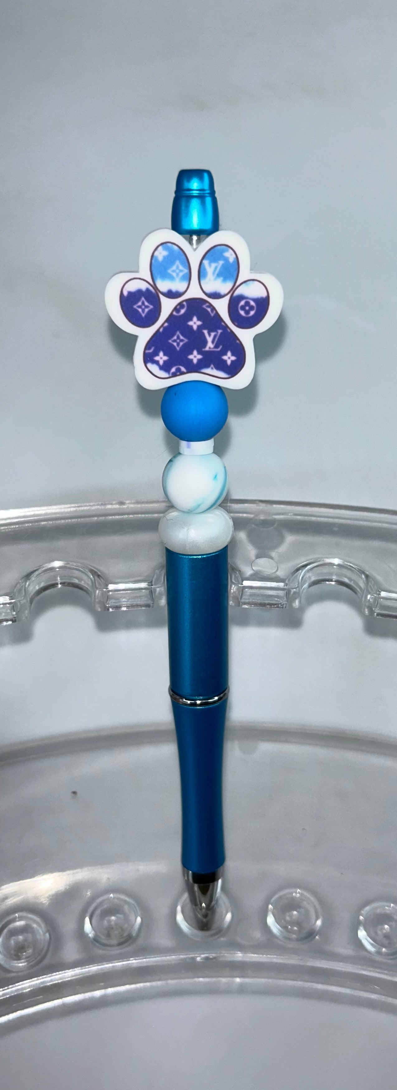 Louis Vutton Blue Paw Print Blue Pen