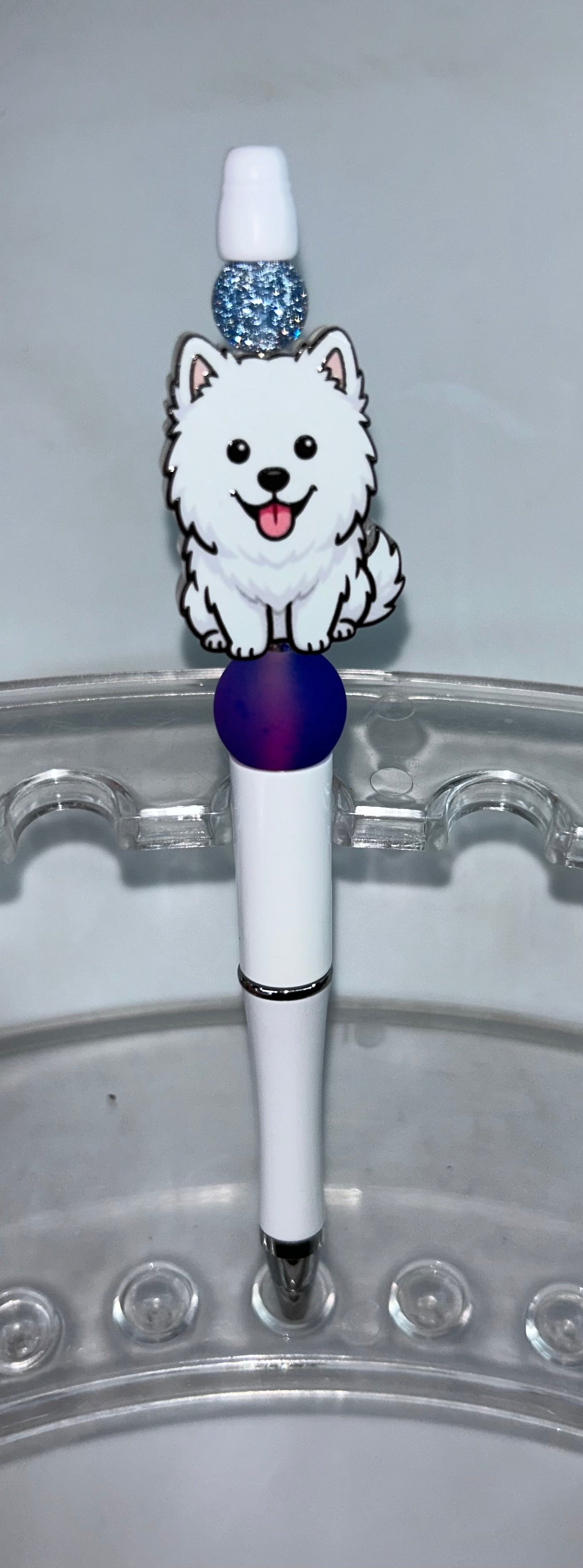 American Eskimo White Spitz Acrylic White Pen