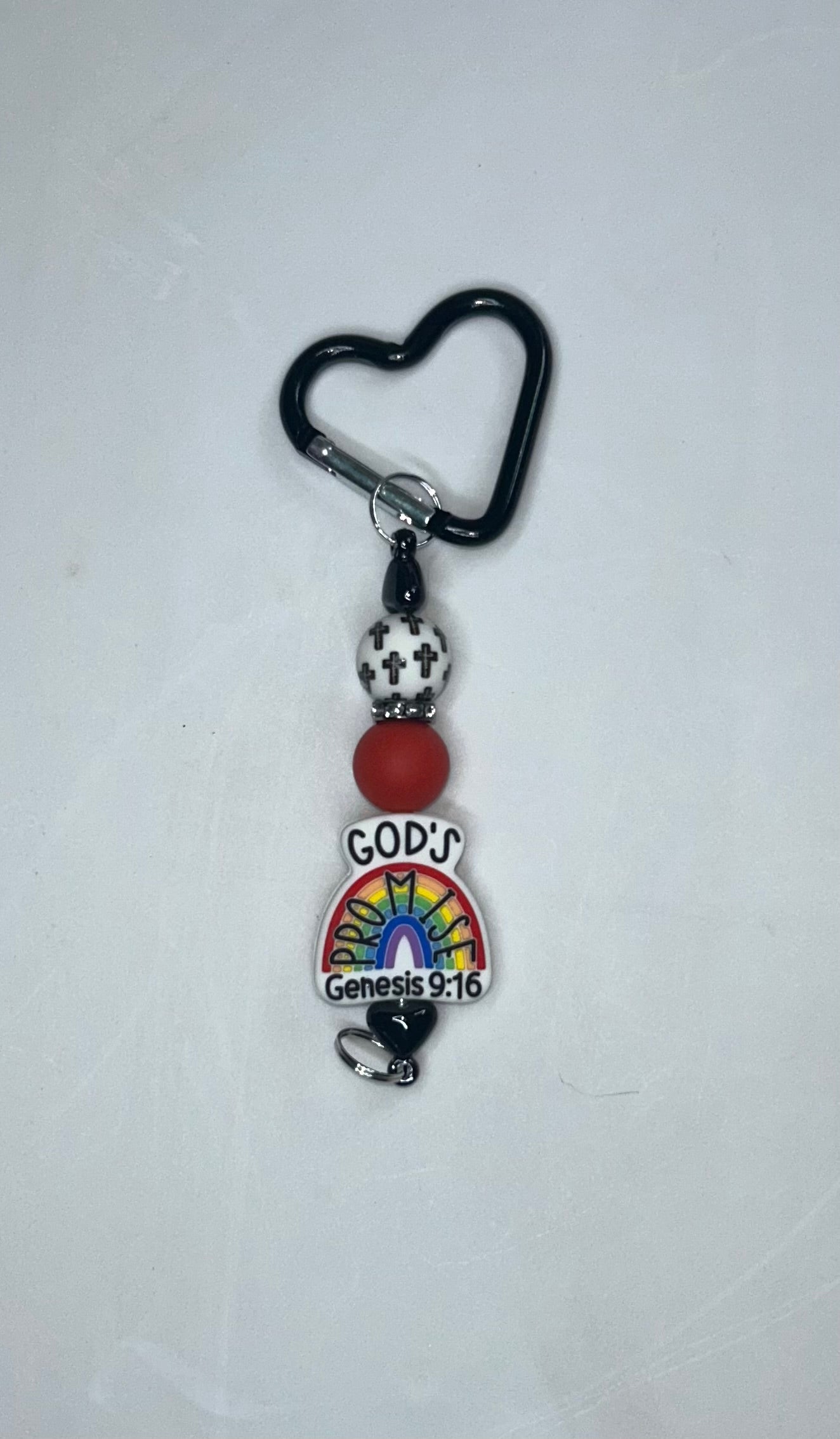 God's Promise Genesis 9:16 Black Key Chain