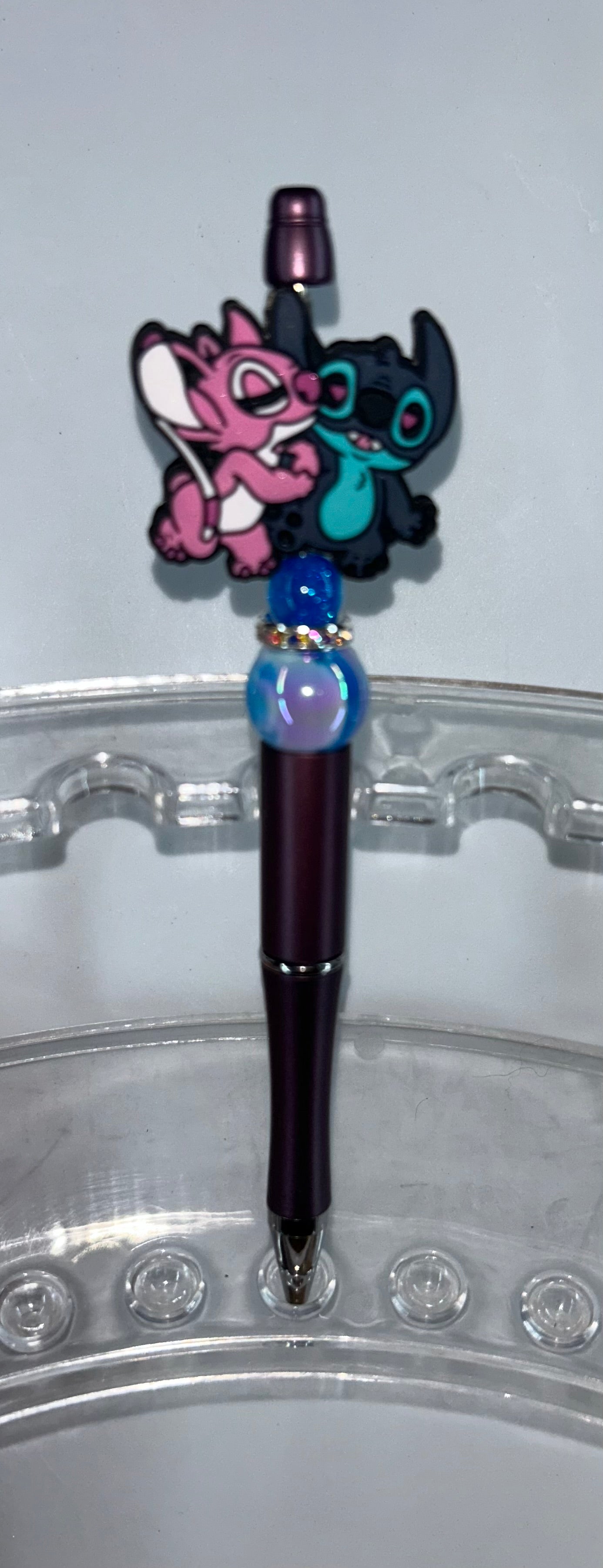 Stitch and Princess Maroon Pen