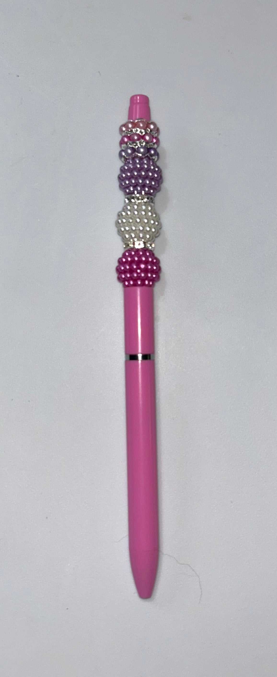Beaded Pink Bling Pen