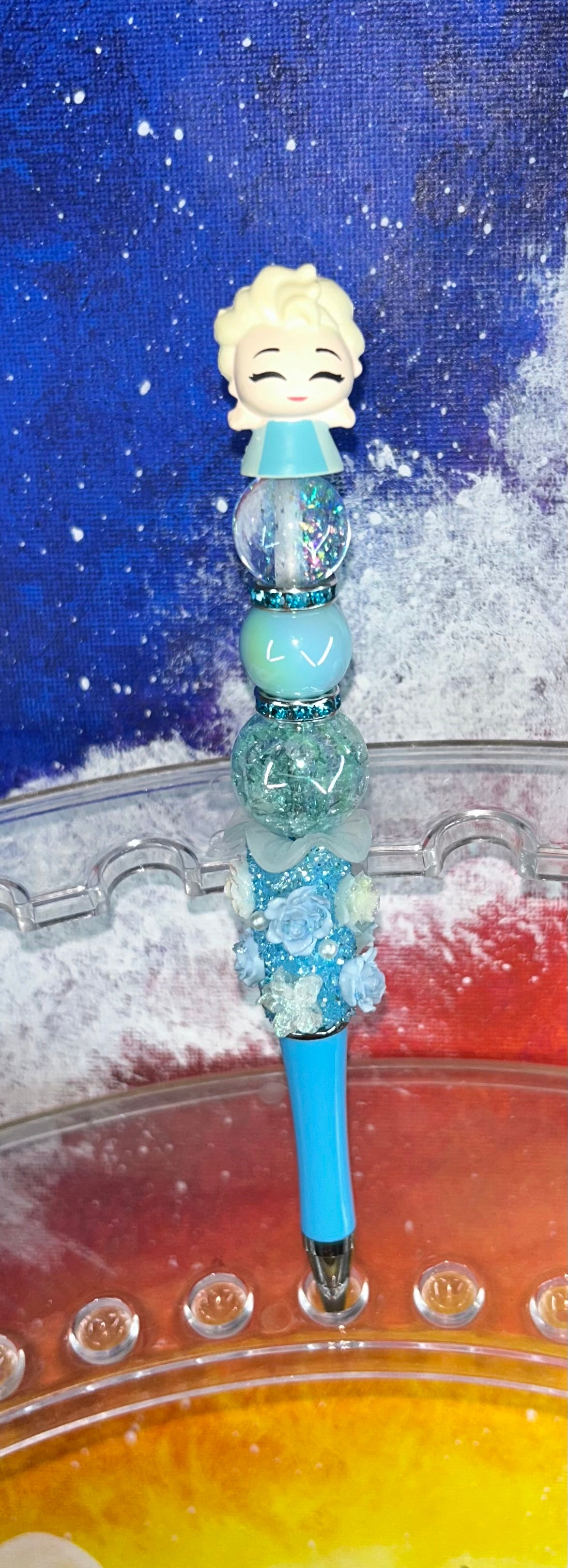 Else Small Doorable Blue Roose Pen