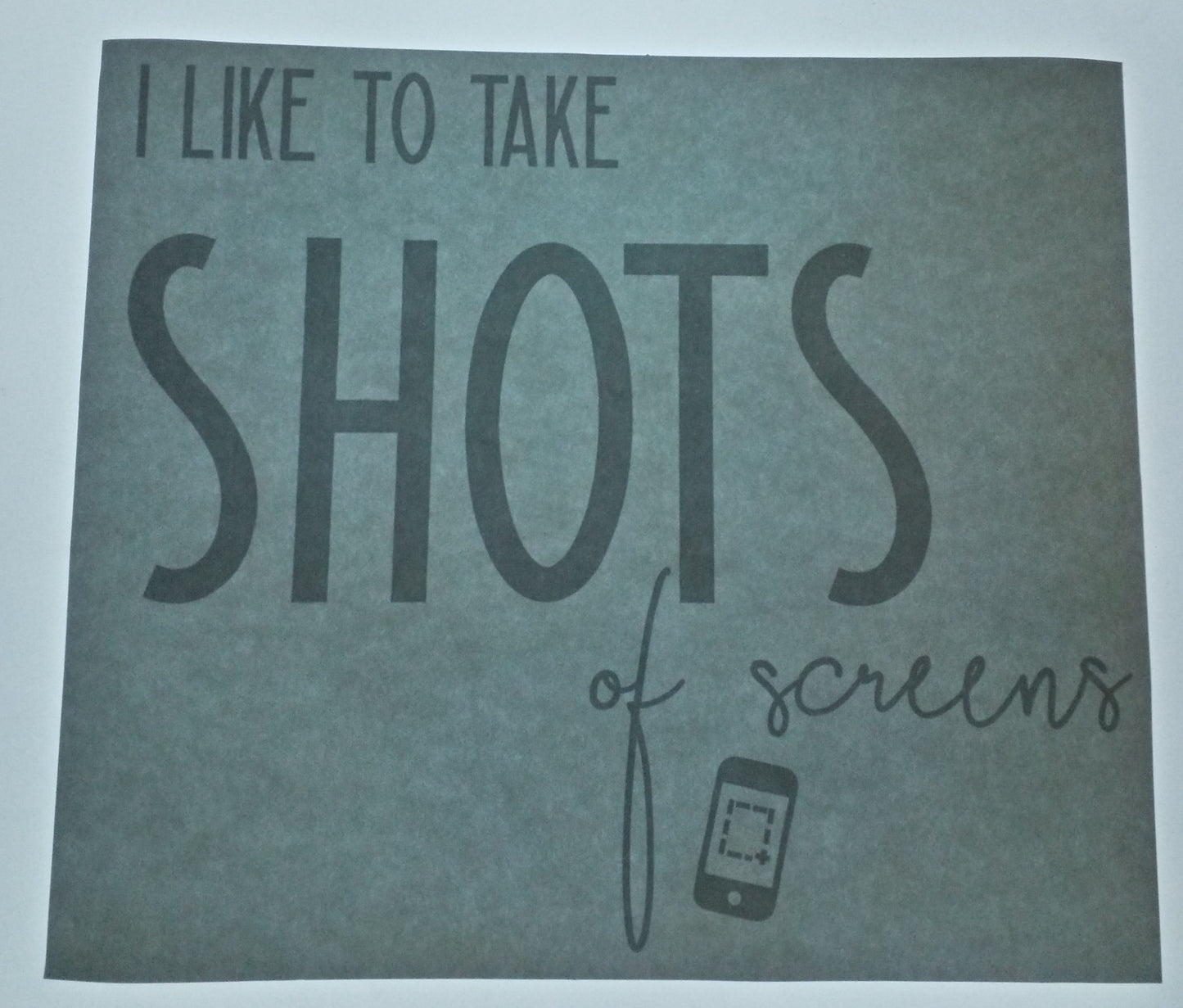 I Like To Take Shots Of Screens