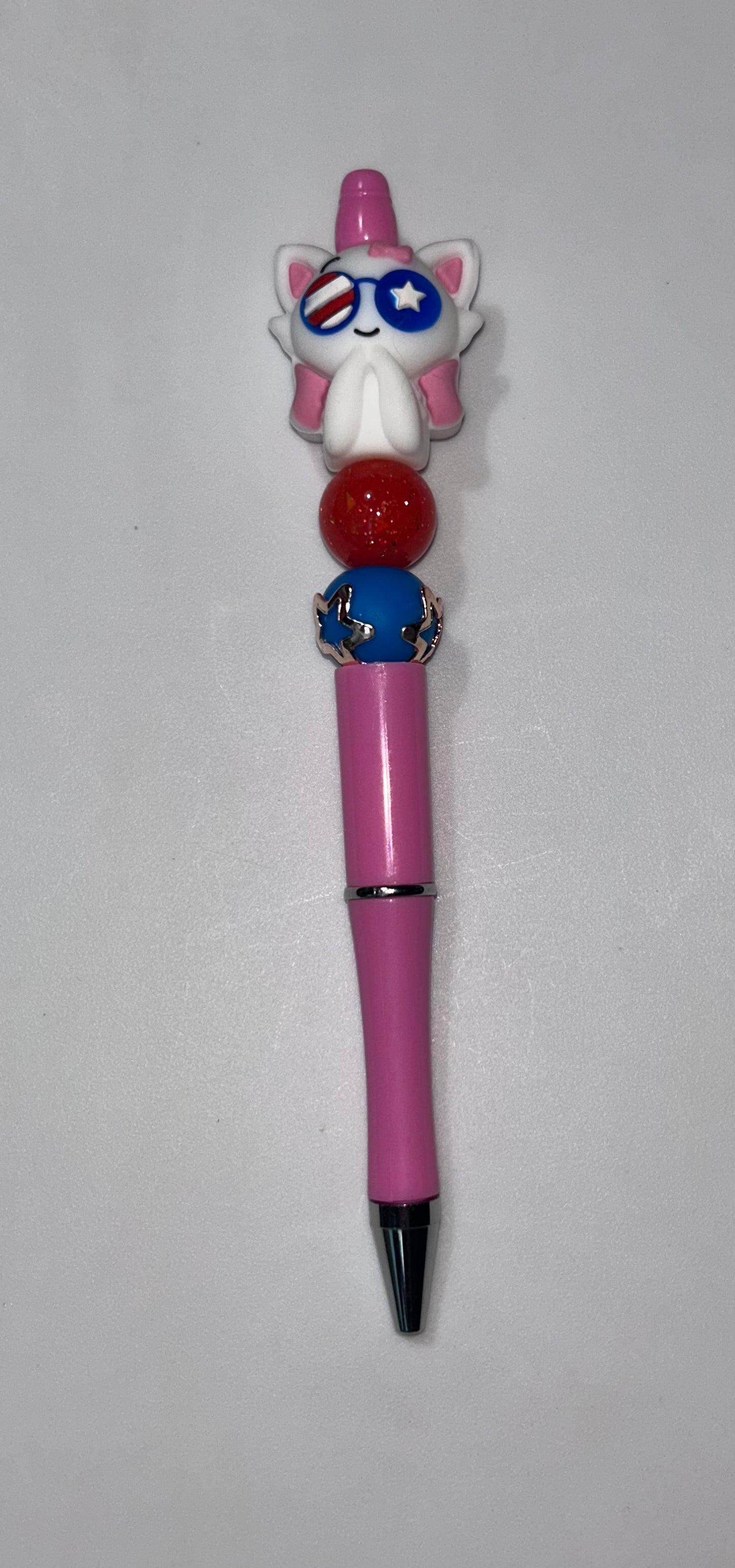 Patriotic Kitty Pink Pen