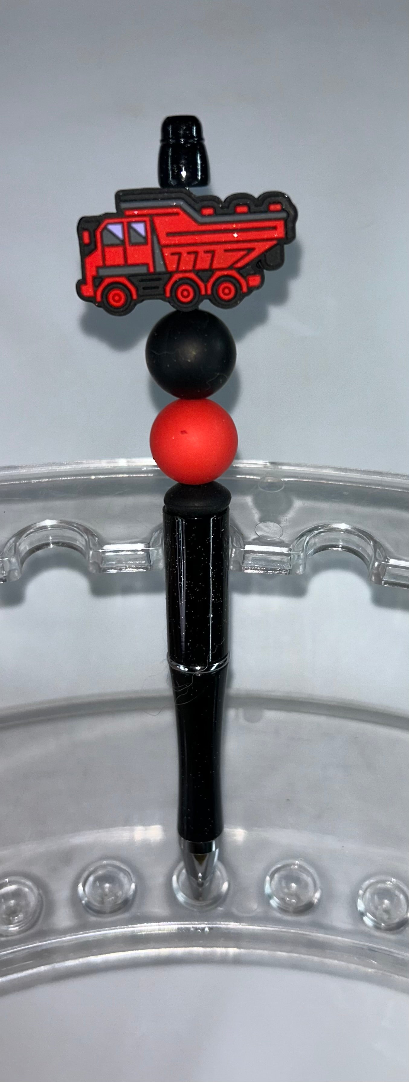 Red Dump Truck Black Pen