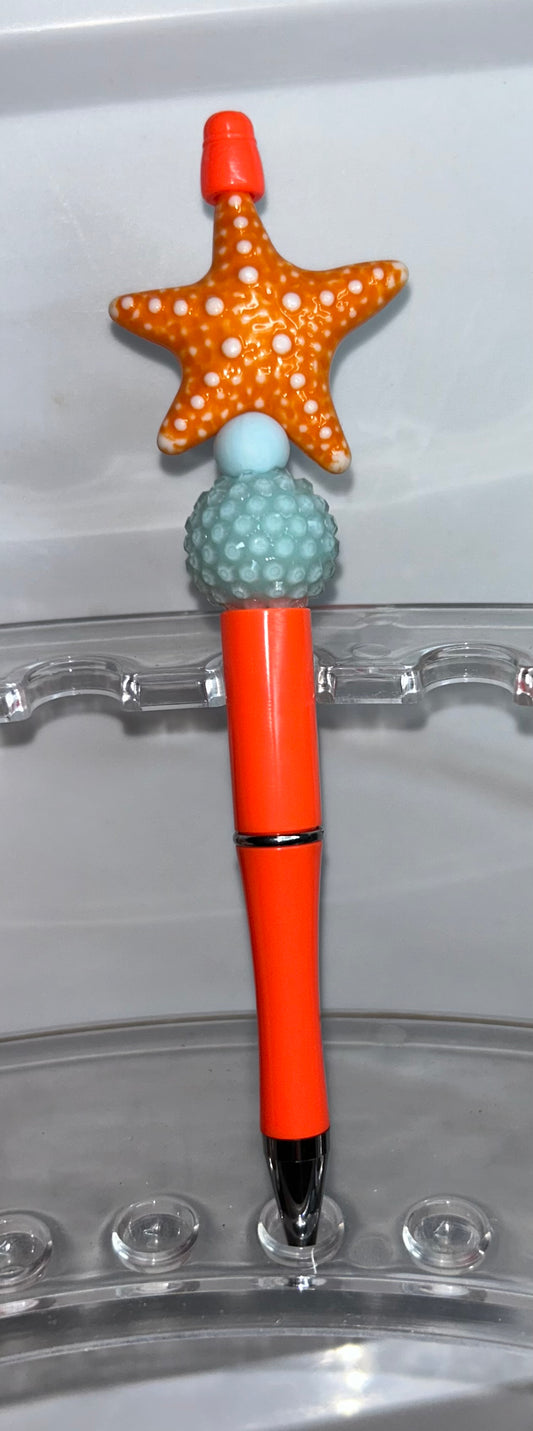 Orange Starfish Orange Pen