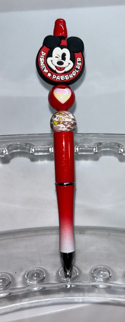 Disney Passholder Red Ombre' Pen