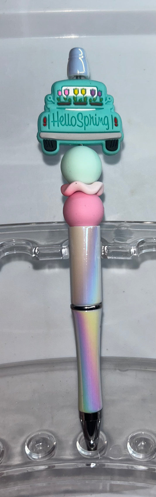 Hello Spring White Pearl Pen