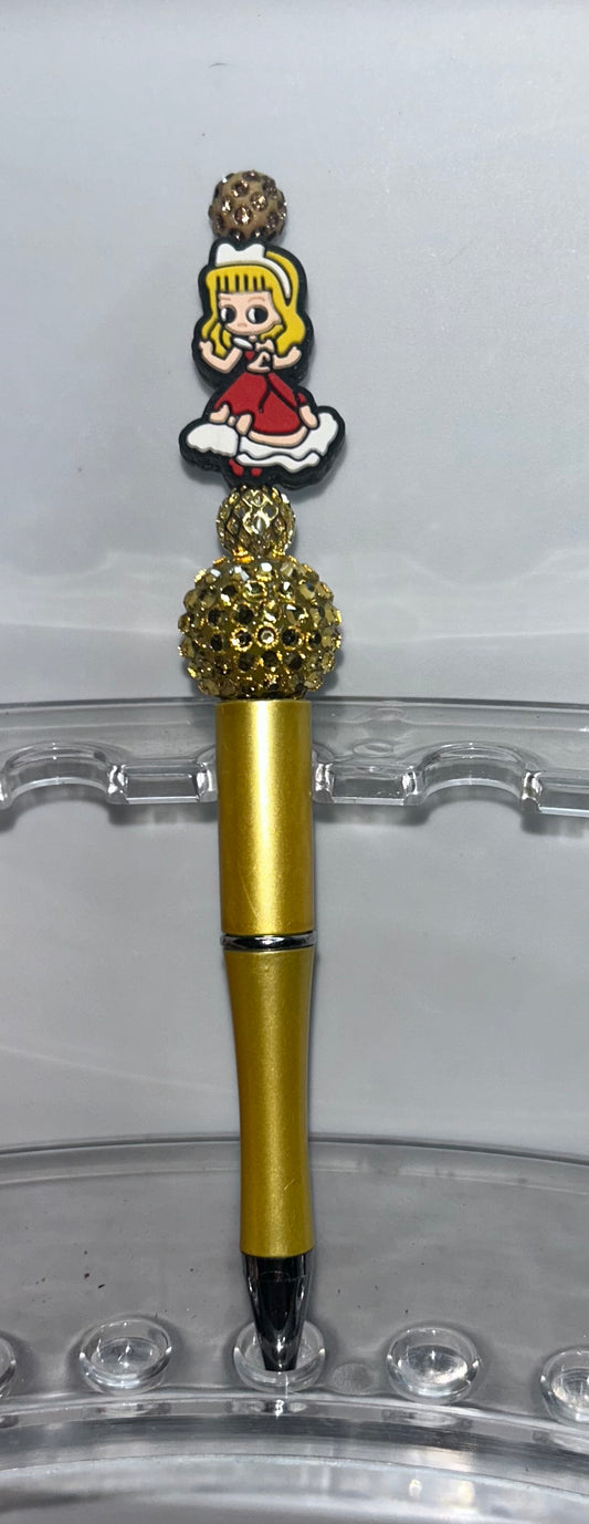 Alice And Wonderland Gold Pen