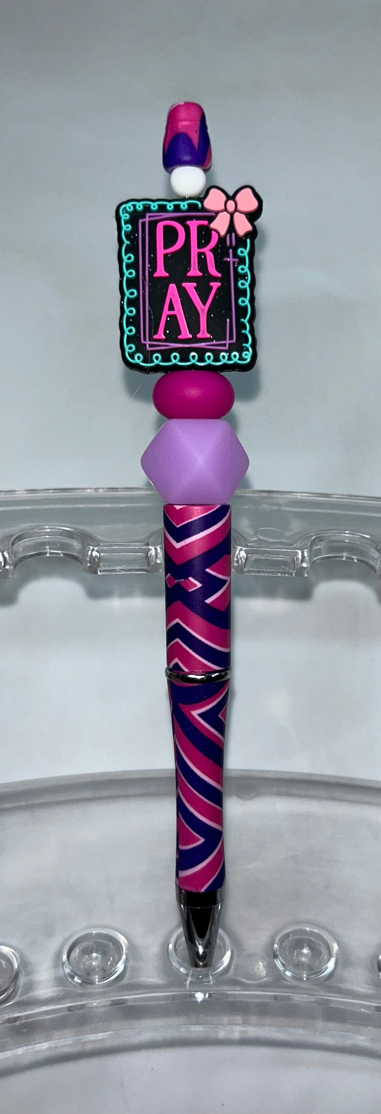 Pray Pink and Purple Strip Pen