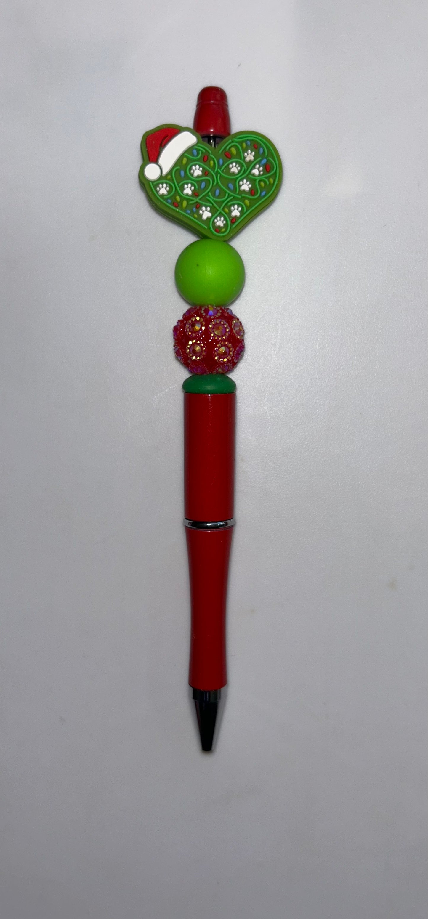 Green Grinch Heart Red Pen
