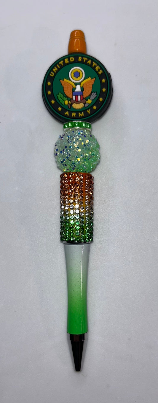 United States Army Green Ombre Bling Pen