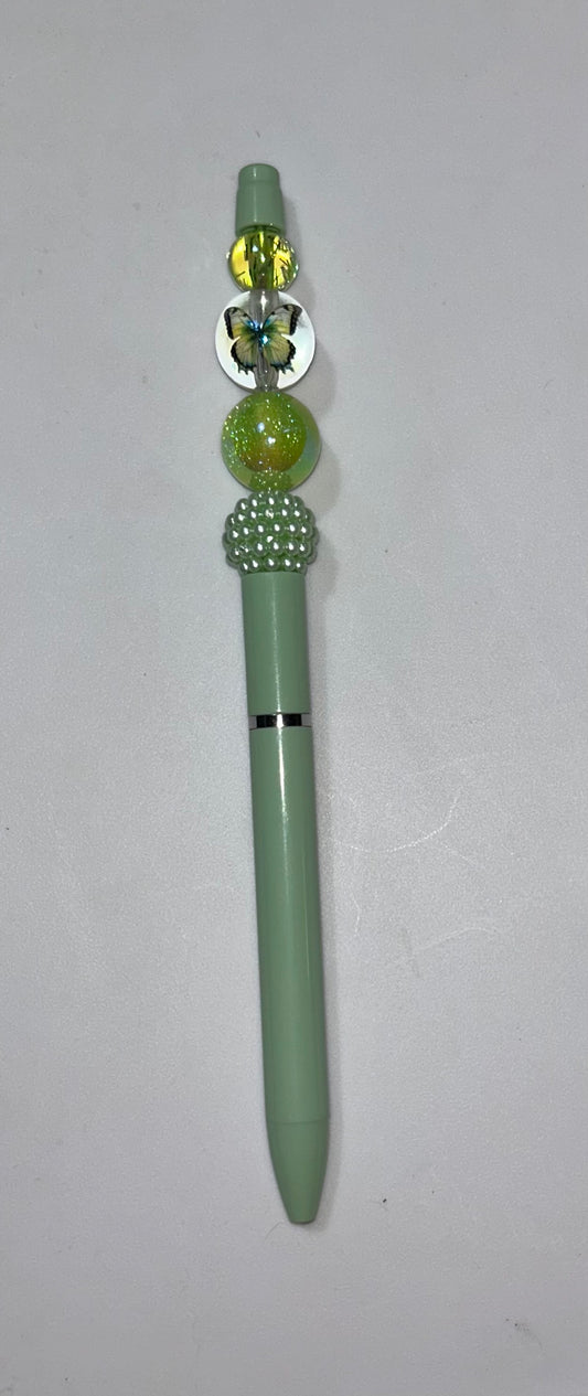Green Butterfly Green Pen