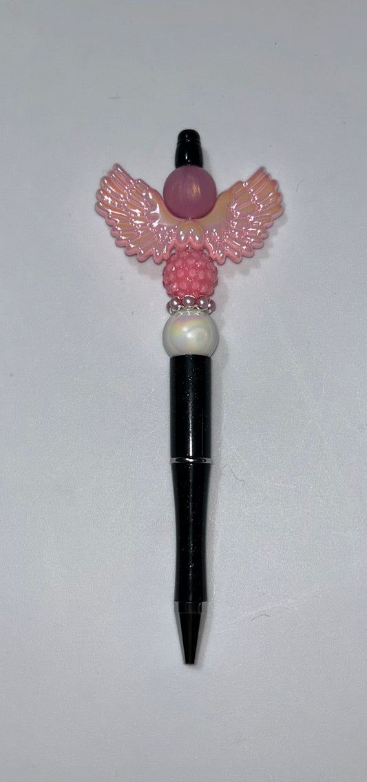 Pink Wings Black Pen