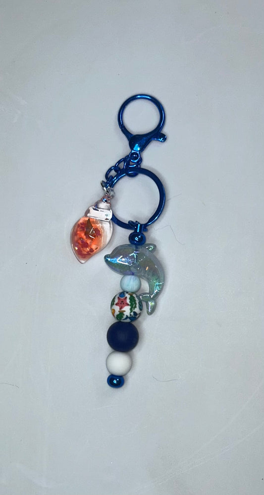 Dolphine Shell Key Chain