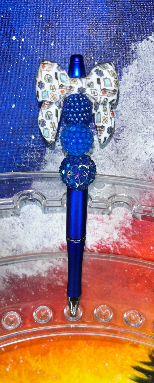 Medical Bow Royal Blue Pen