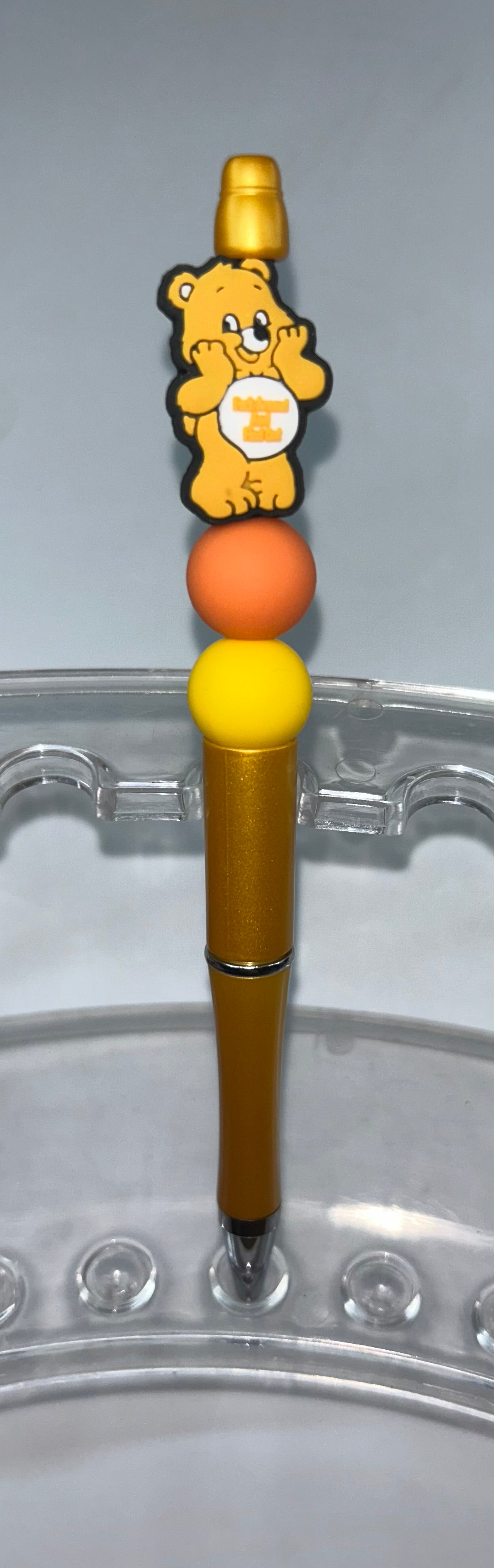FAFO Yellow Swear Bear Gold Pen