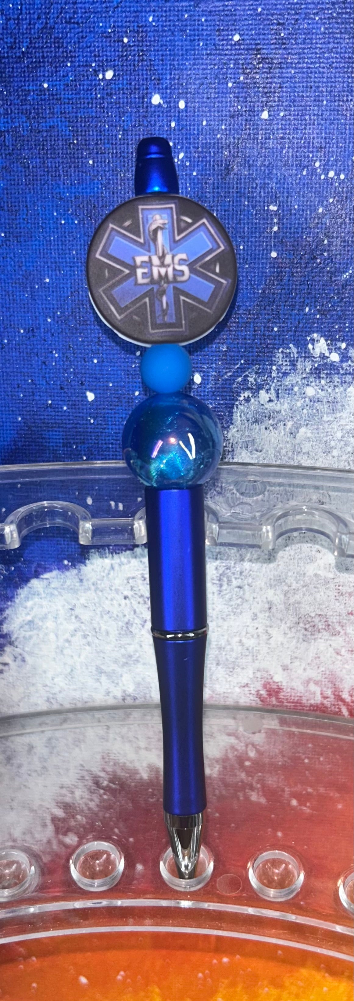 EMS Round Royal Blue Pen
