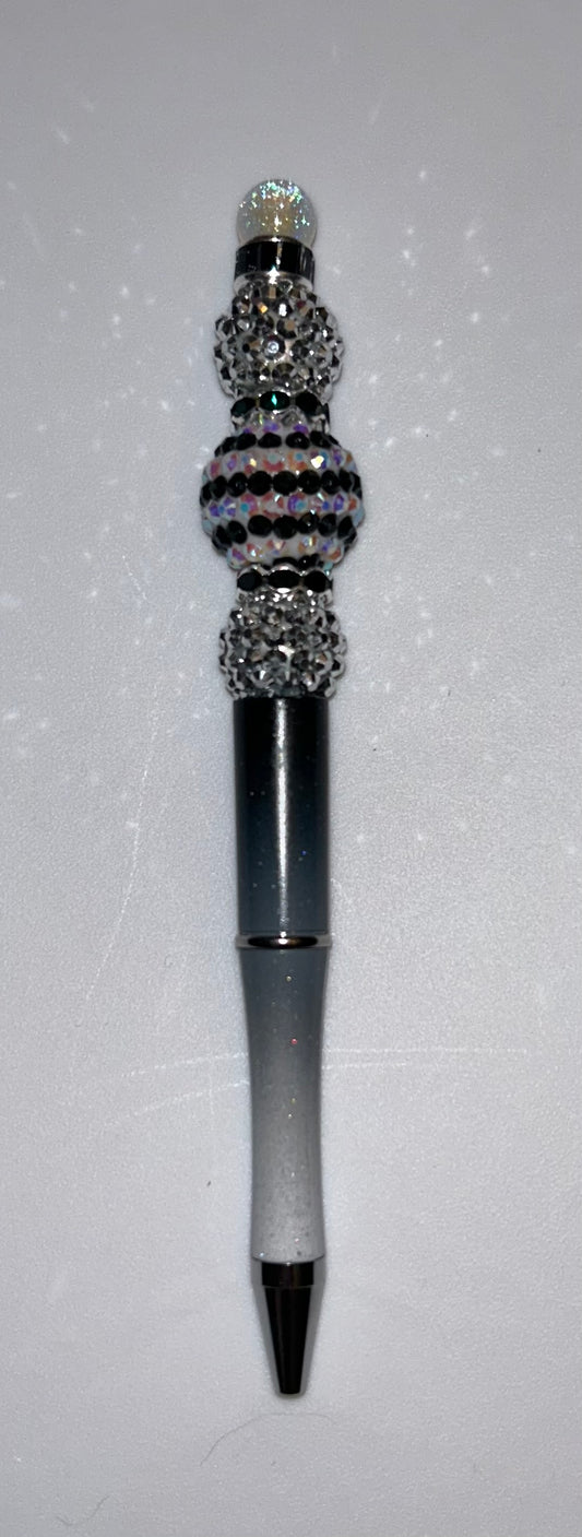 Black And White Bling Pen