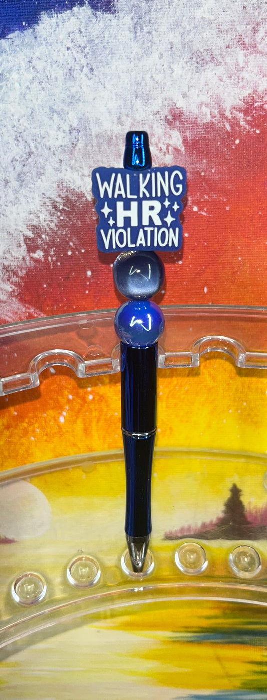 Walking HR Violation Shiny Royal Blue Pen