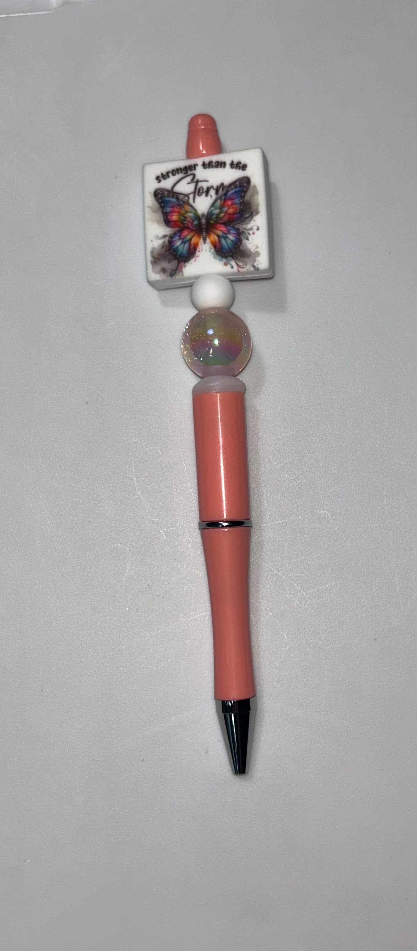 Stronger Than The Storm Butterfly Peach Pen