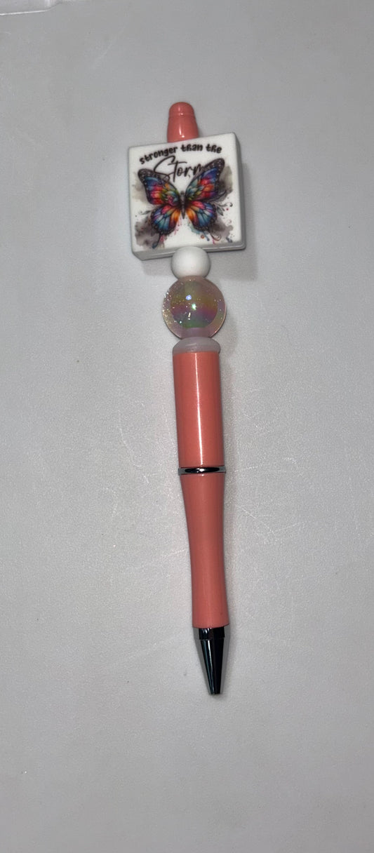 Stronger Than The Storm Butterfly Peach Pen