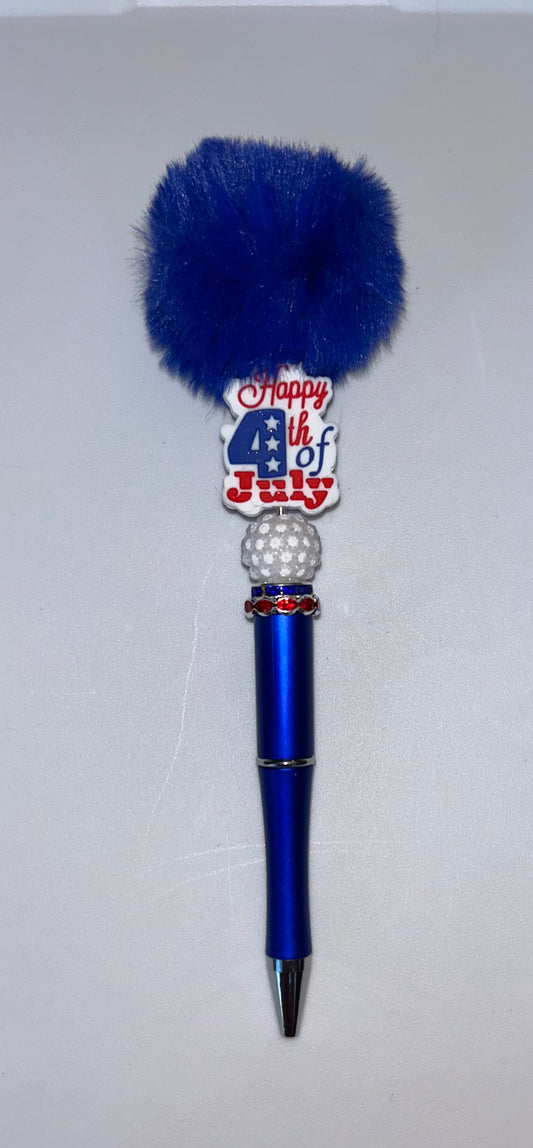Happy 4th Of July Blue Pen
