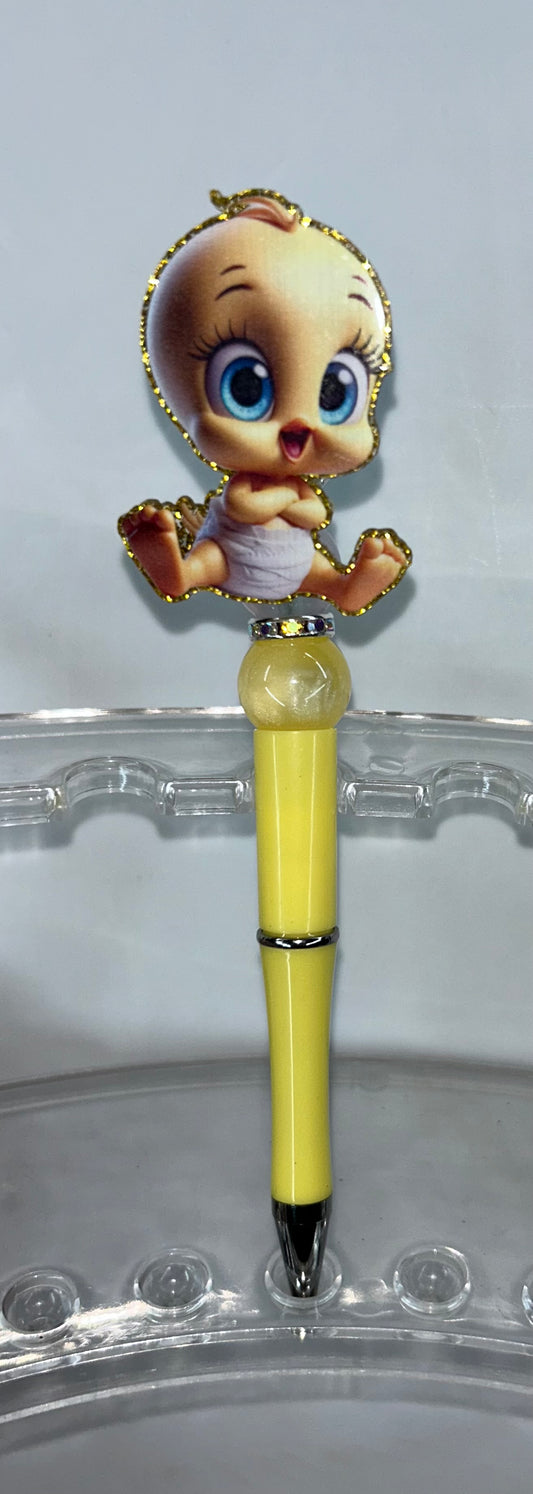 Baby Tweety Spinner Yellow Pen