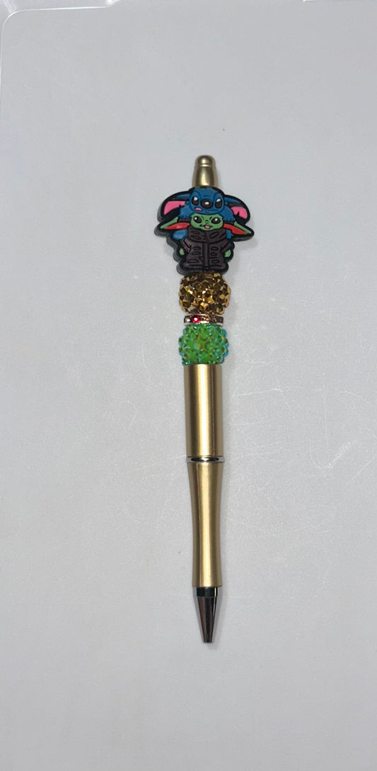 Stitch & Grogu Gold Pen
